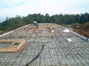 Halbfertigteildecke vor dem Betonieren