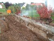 Gartenmauer musste teilweise entfernt werden